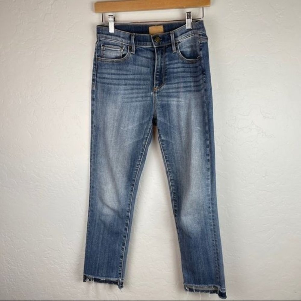 Driftwood Amelia Skraight Crop Classic Fit Frayed Step Hem Ankle Length Jeans 26